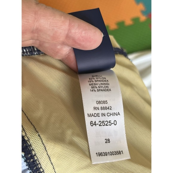 Woman's Blue Green Striped Swim Top Adj Straps Vacation Summer Plus Size 28 - Picture 4 of 10